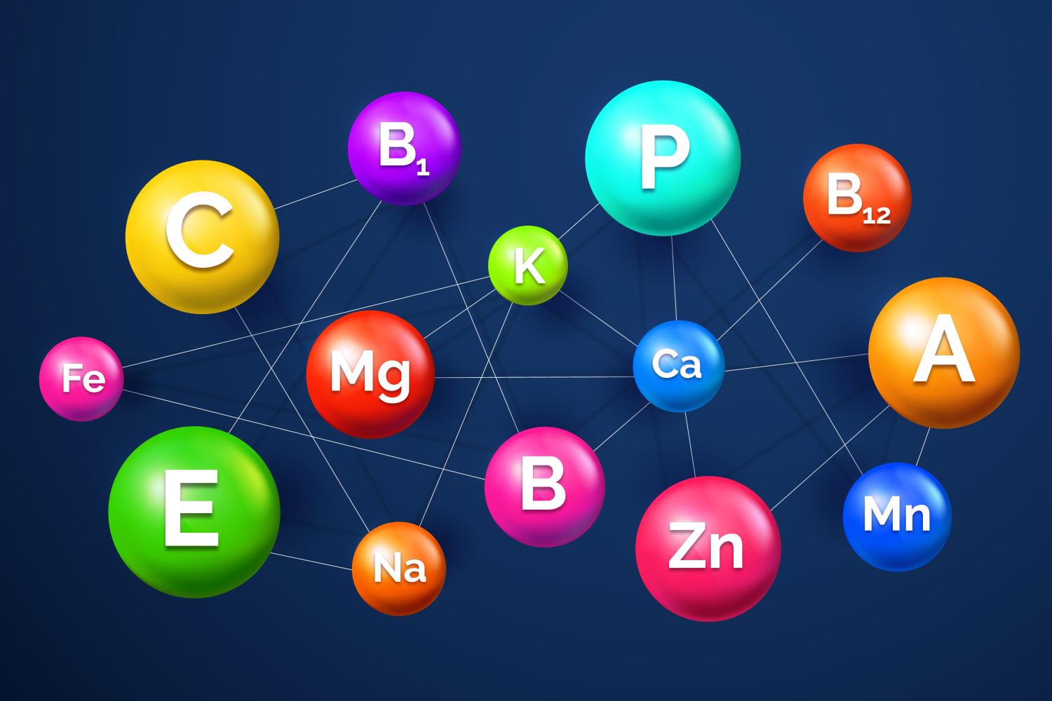 wellness with minerals symbols